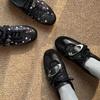 New Polka Dot Color Matching Strappy Flat Shoes Women's Spring New Casual Flat Sports Single Shoes