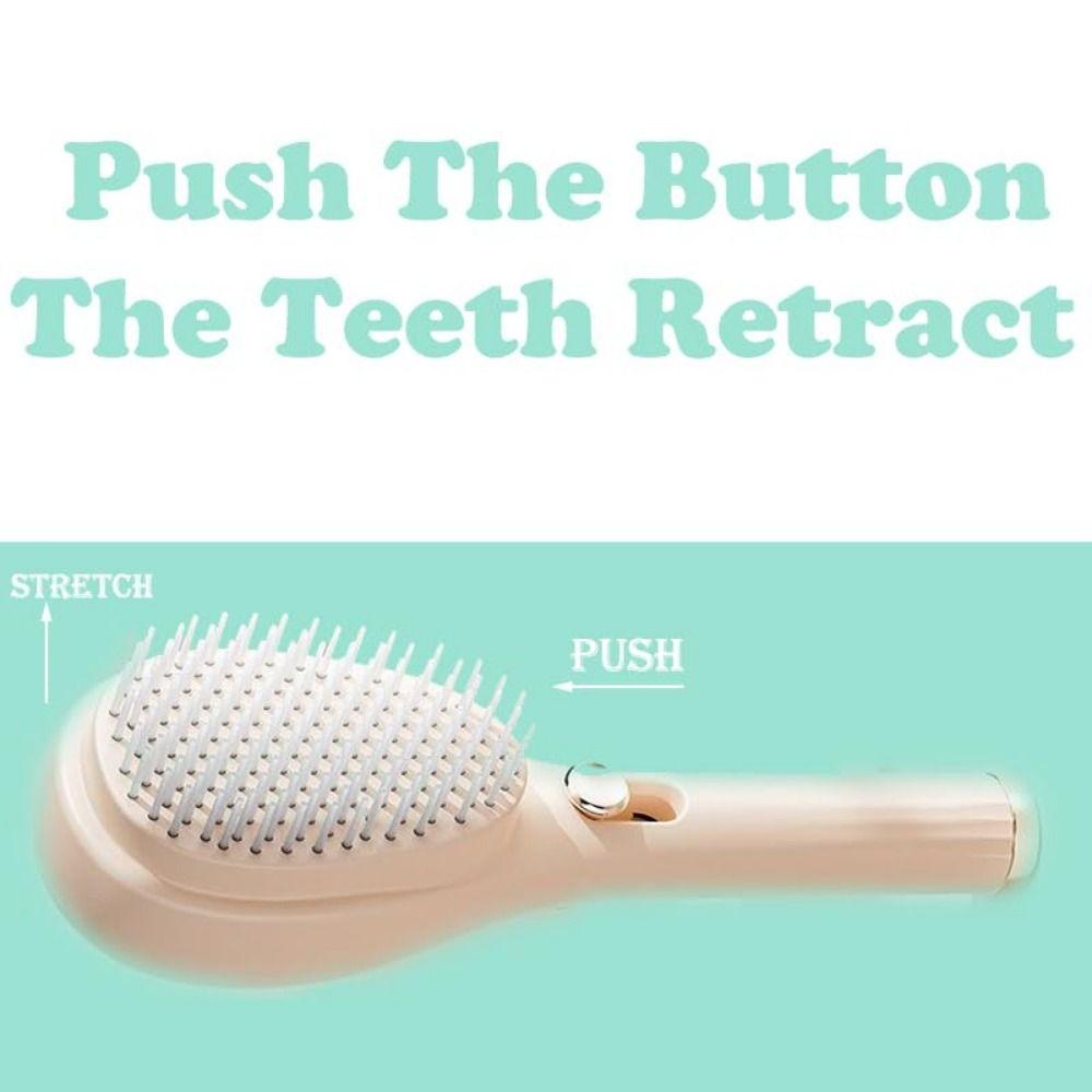 Anti-static Women's Massage Comb Self-cleaning Women Hair Brush Portable Retractable Comb  Women