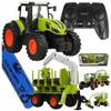 Duży Traktor Z Przyczepą Ciągnik Zdalnie Sterowany Pilot R/C Na Akumulator
