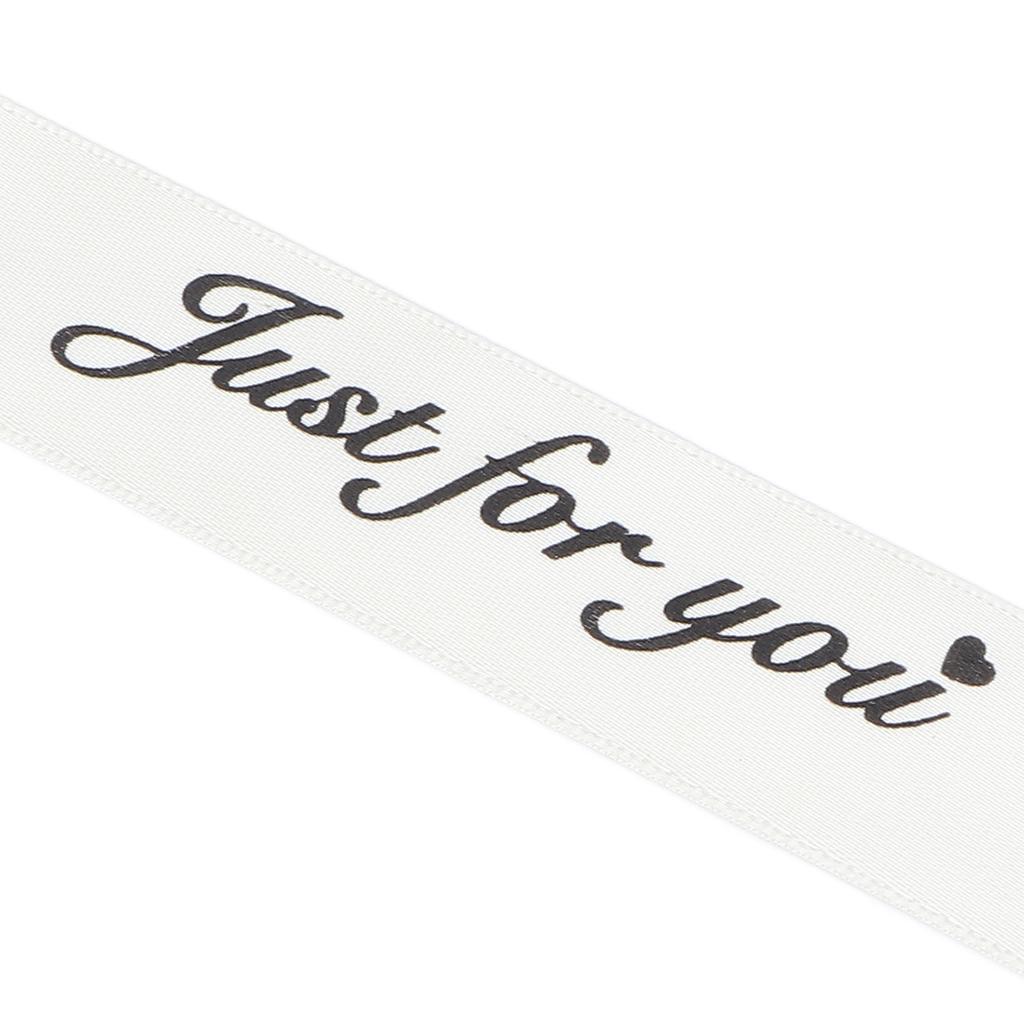 2.5cm Satin Ribbon Roll 45yd Printing Just for You Polyester for   Wedding Decoration Birthday Cake Packing