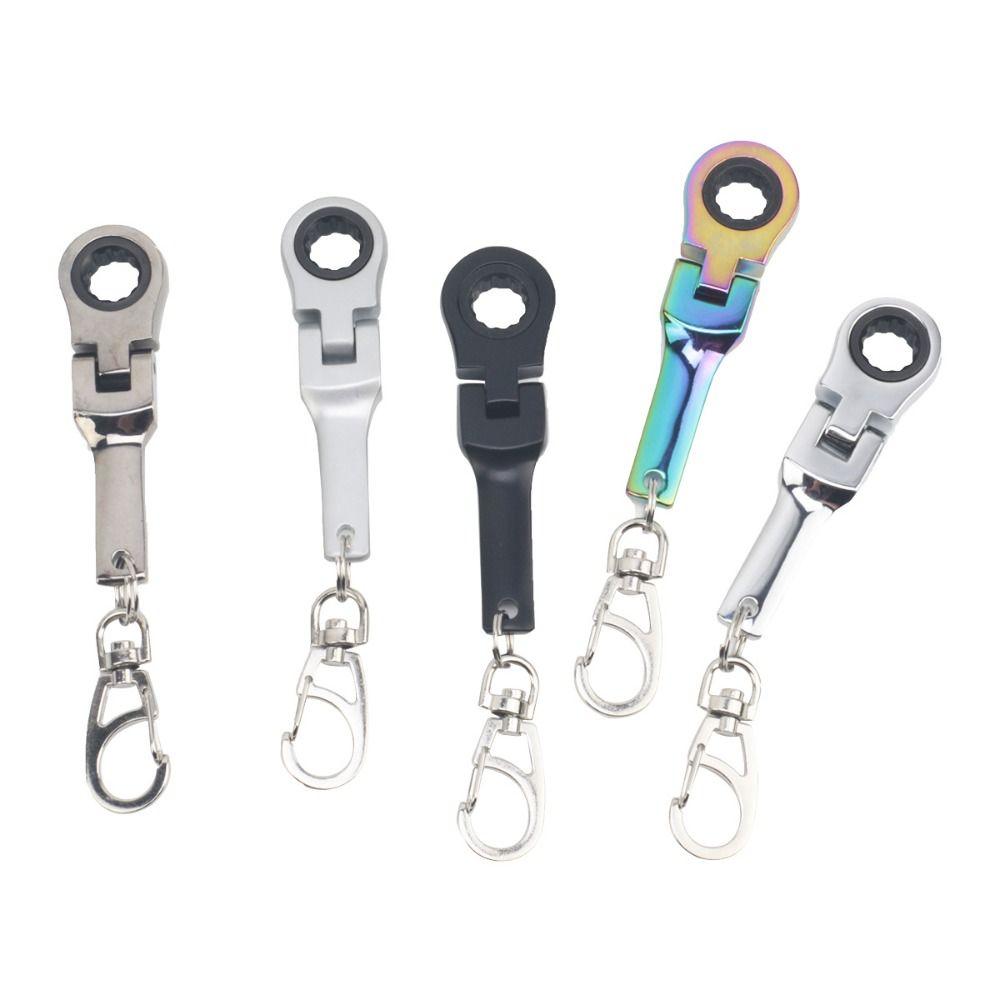 Compact Appearance Ratchet Spanner Foldable Design 180 Degree Rotatable Ratchet Wrench Metal Material 4 Colors Available
