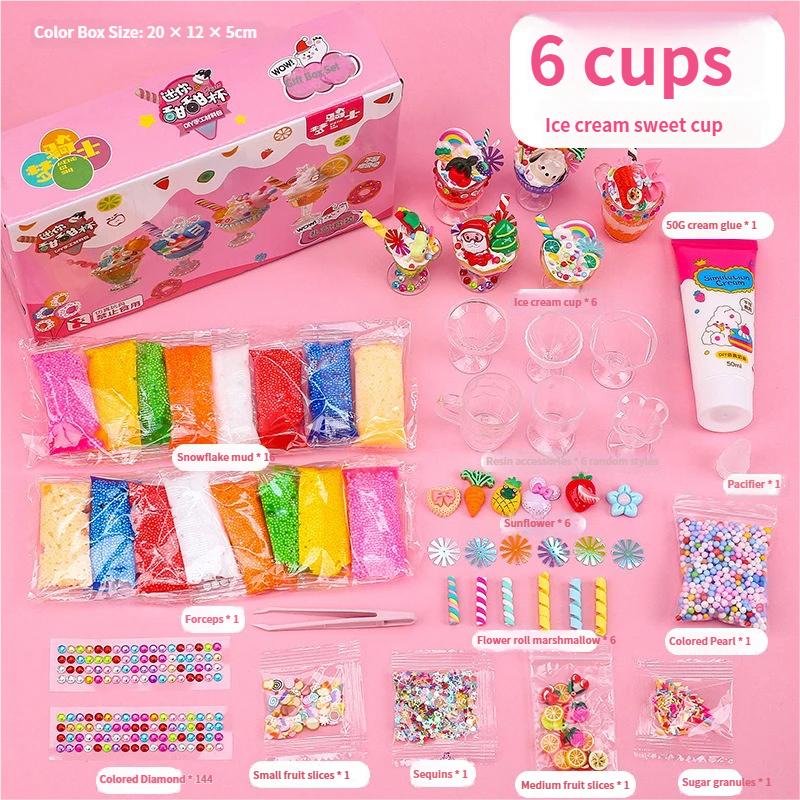 Craft Kits DIY Ice Cream Cup Decor Dessert & Crafts for Kids Ice Cream Cone Props for Fake Food Display Birthday Gifts for Girls