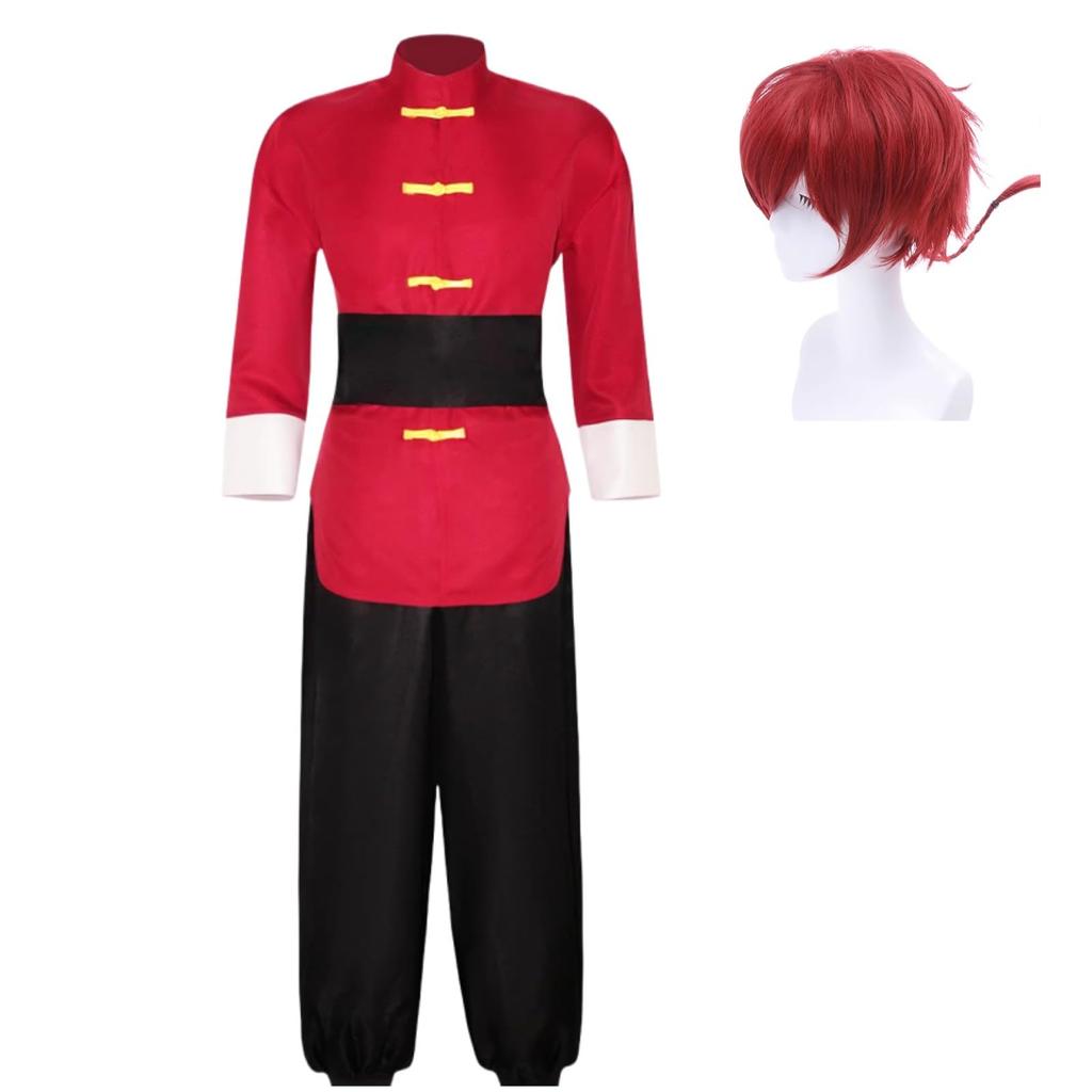 Ranma Saotome Cosplay Costume with Everyday Chinese Ranma Saotome Suitable for Ranma Cosplay Wig, Uniform, Clothes, Style, Costume, 1/2 (Women's, L)