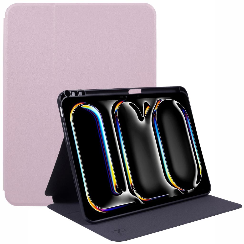 X-LEVEL For iPad Pro 11 (2025)/11 (2024) Case PU Leather Auto Wake/Sleep Cover with Pencil Holder Litchi Texture