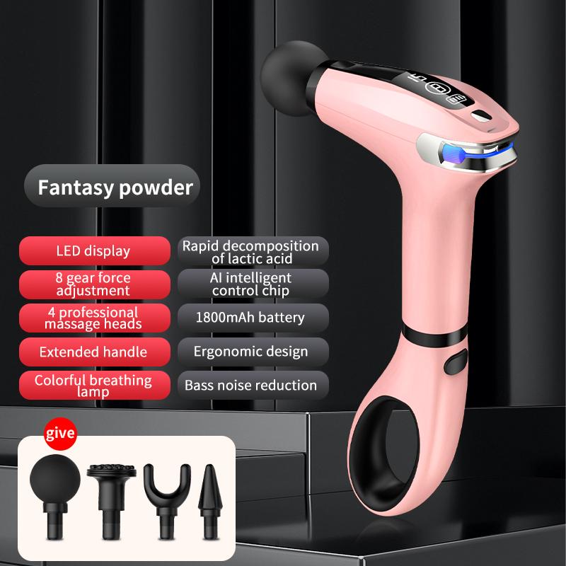 

Transportable Massage Gun Percussion MassagingTool Professional Deep Muscle MassagingTool For Body Neck Back Relaxation Fitness Slimming Type c charge розовый
