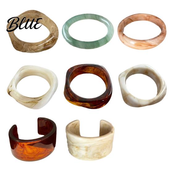 Vintage Bracelet Acrylic Retro Style Irregular Geometric Design Unique Women