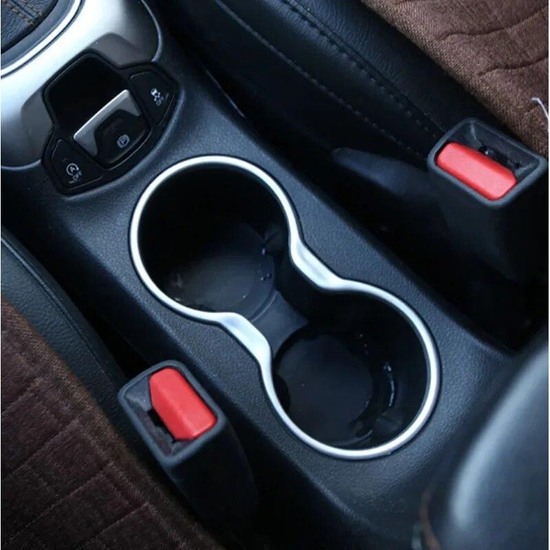 Mein Gutes Auto Chrom Front Wasserbecherhalter Panel Abdeckung Zierleiste Innendekoration Aufkleber für Jeep New Compass 2017 2018 Zubehör