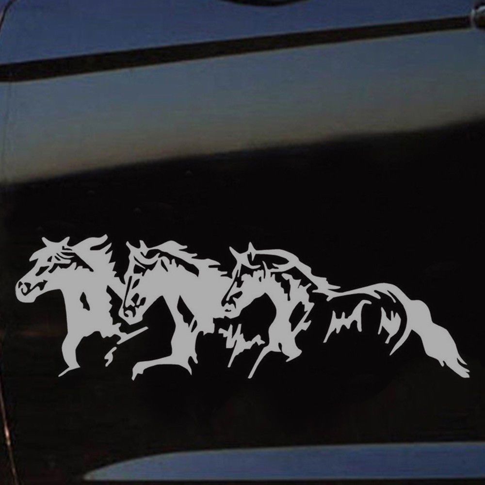 25cm*8.1cm Nová vinylová samolepka na auto Dekorace Samolepicí 3 Běžící koně