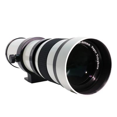 420-800mm F8.3-16 Manualny Pełnoklatkowy Biały Teleobiektyw Zoom do Obserwacji Ptaków i Fotografii Księżyca