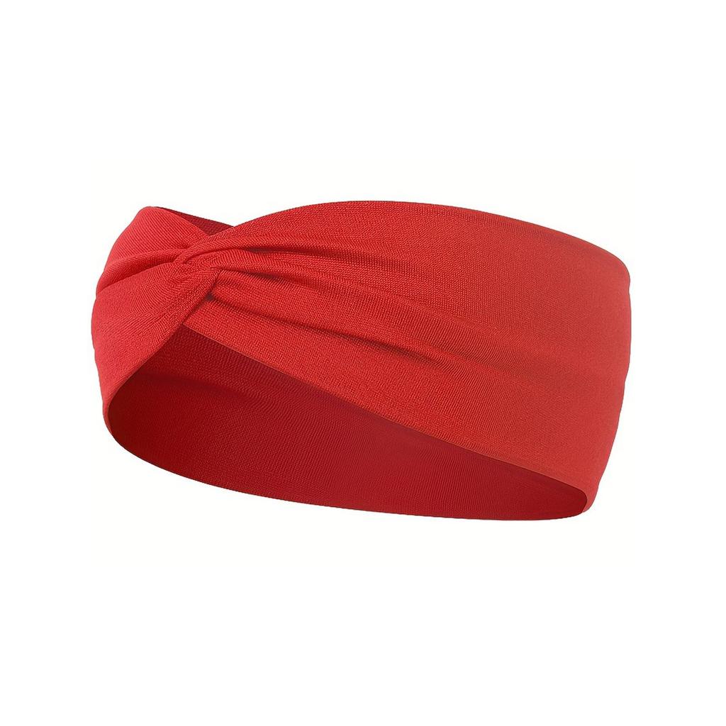 Damen Elastisches Yoga-Schweißband, Breites Schweißabsorbierendes Stirnband, Sport-Haaraccessoire