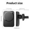 Mini Magnetic Wireless Charger Car Air Outlet Phone Holder Stand For Magsafe iPhone 16/15/14/13/12 Pro Max Car Fast Charging Pad