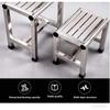 Stainless Steel Stool Durable Beautiful Corrosion Resistant Bathroom Shower Vegetable Picking Stool Home Use