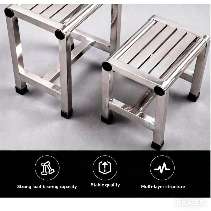 Stainless Steel Stool Durable Beautiful Corrosion Resistant Bathroom Shower Vegetable Picking Stool Home Use