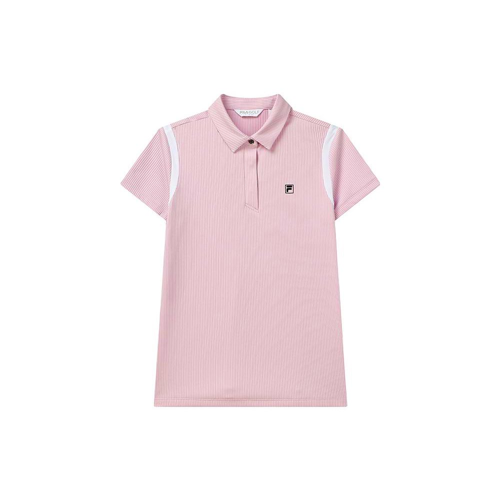 

Fila Поло женское трикотажное полосатое повседневное с коротким рукавом для гольфа Debbie-Pink A11W225109F-LP S
