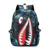 Color Shark Student Lightweight Waterproof School Bag Printing Large Capacity Personalized Cartoon Fashion Shoulders