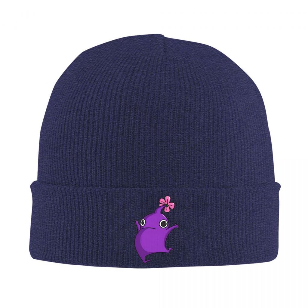 Purple Jumping Pikmin Knitted Hat Beanies Autumn Winter Hat Warm Hip Hop Video Game Cartoon Kids Caps Men Women