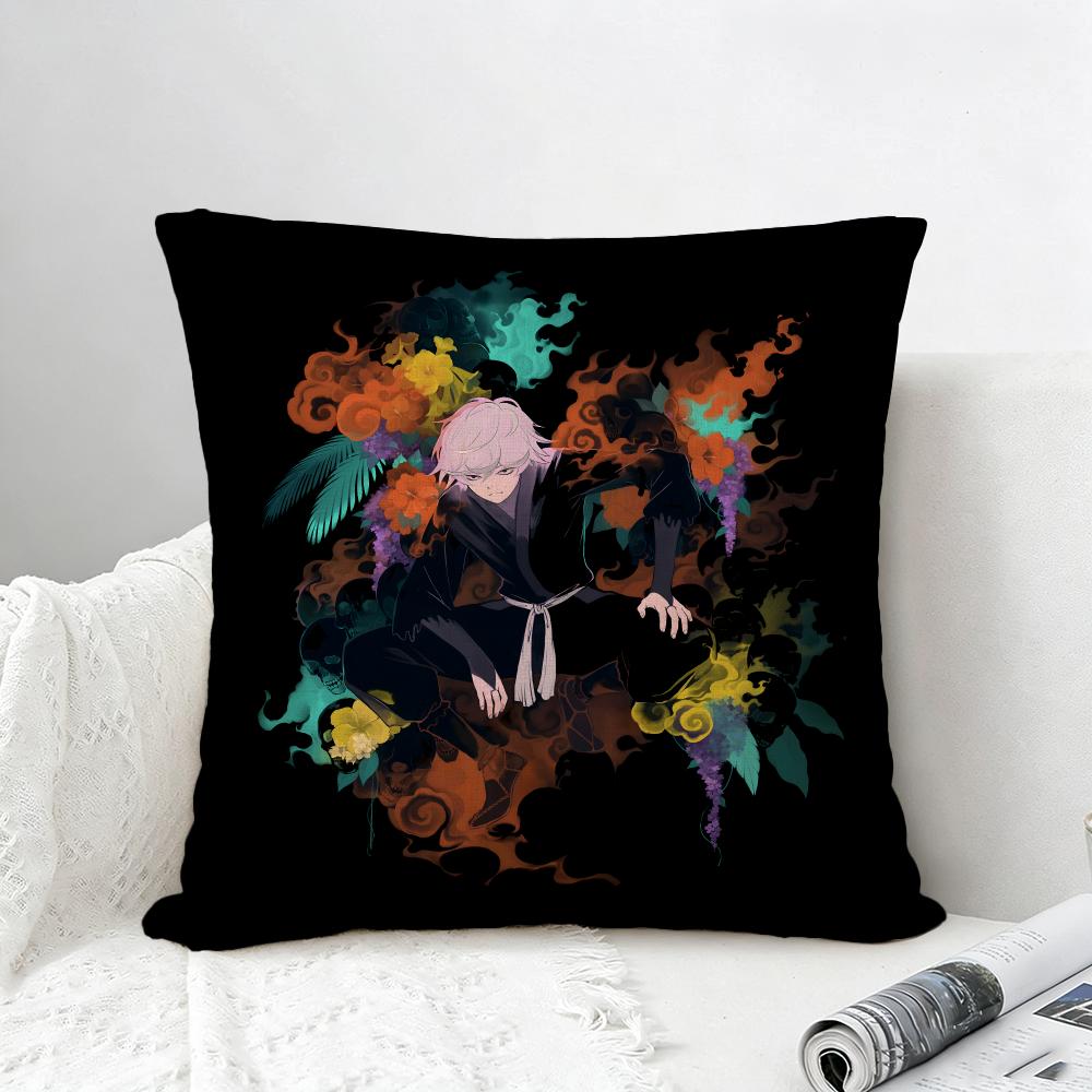 Anime Hells Paradise Cushion Cover Natural Linen Pillowcase Set AllinOne Decor for Sofa Bedroom  Chair
