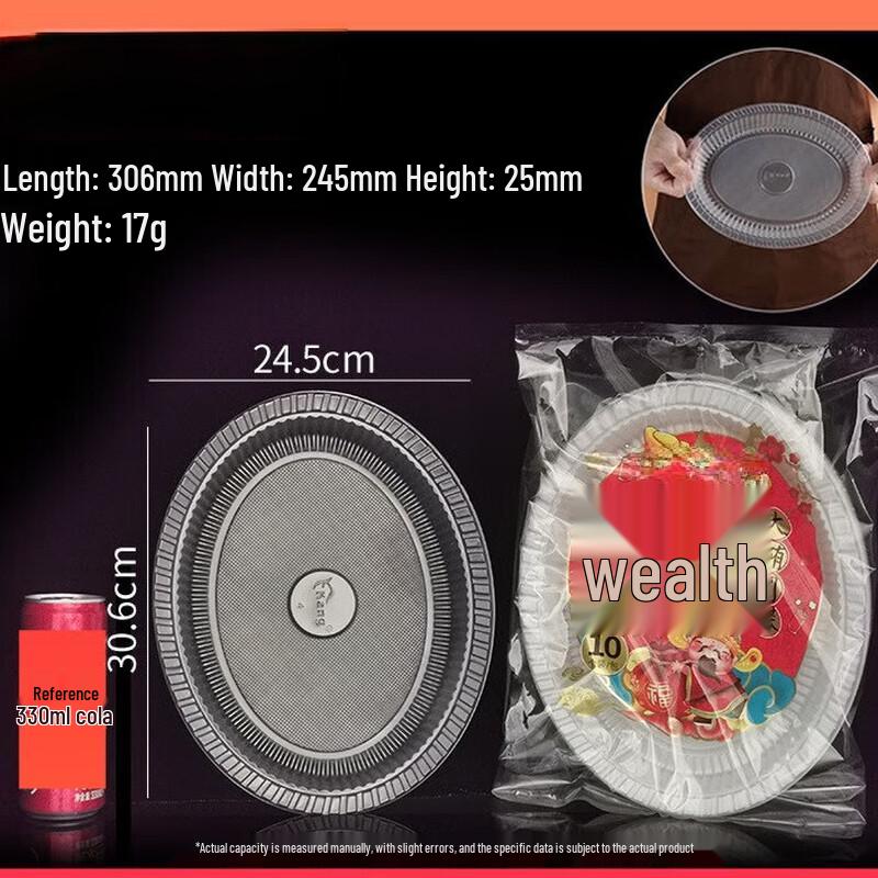 ZISIZ Large Oval Plastic Dinner Plates