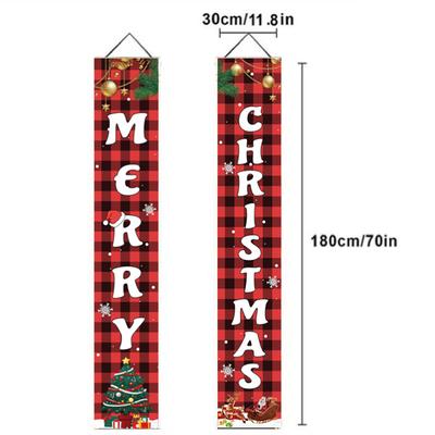 New Hanging Couplets For Merry Christmas Decoration Home Wall Front Door Yard Garage