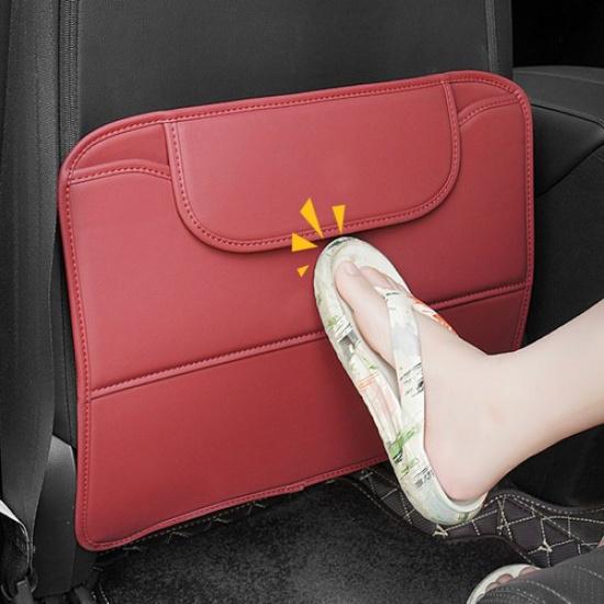 1x Car Interior Back Seat Anti-Kick Pad Mat Leather Cover Protector Accessories