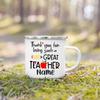 Personlised Mug Teachers Change The World  Print Coffee Cups Custom Name Drinks Enamel Cup Teacher's Day Thanks Gift for Teacher