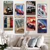 Metallplåtskyltar Racerbilsplakett Metallaffisch F1 Racerbana Nostalgisk Vintage Metallväggkonst Dekor för Garage Racingklubb Hem