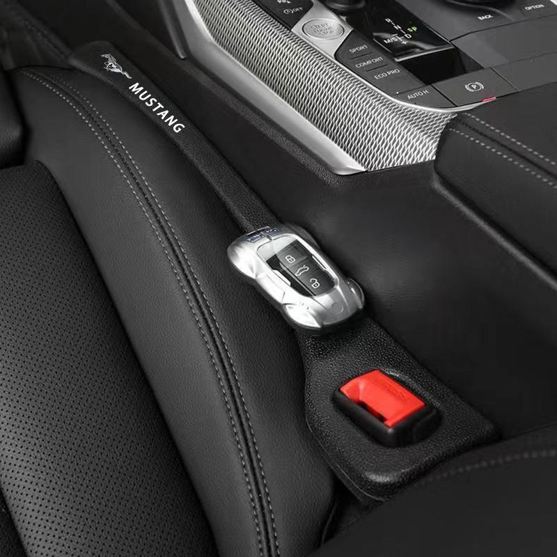 2pcs Auto Seat Leak-proof Filling Storage Strips Car Gap Fillers Side Seam Plugs For Ford Mustang SHELBY GT 500 350 Convertible V Mach E Rainproof
