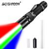 Powerful Flashlight Led Zoom Color Rechargable Battery With Glow Stick Waterproof For Fishing Camping Party Emergency Work Light