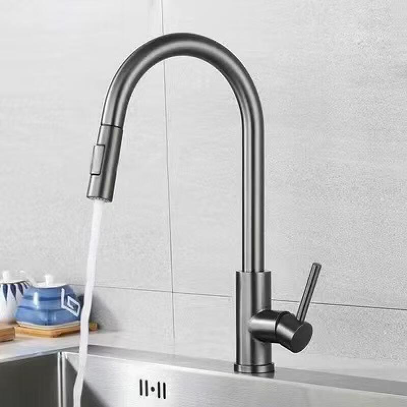 Handun 304 SS Retractable Kitchen Faucet