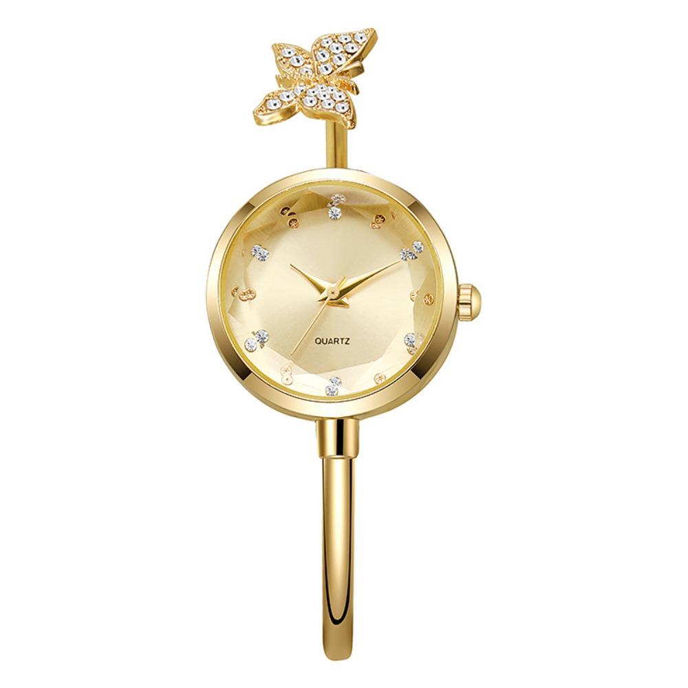 Quartz Movement Open Cuff Wristwatch Butterfly Motif Jewelry Bracelet Watch Fashion Gift