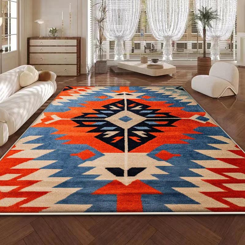 

Persian Inspired Geometric Area Rug Non-Slip Carpet Soft Floor Mat for Living Room Bedroom Lounge Decor Traditional Pattern 60*90cm