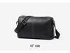 Men's Large Genuine Leather Crossbody Bag - Casual Top Layer Cowhide Shoulder Bag