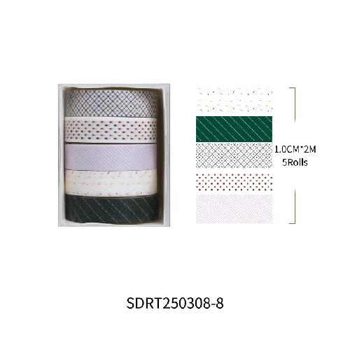 Chunxin Flower Language Boxed Japanese Paper Tape 5*1cm Wide Flowers and Leaves Dividing Line Hand Account Pastoral Flower Tape