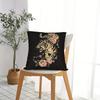 Double-Sided Japanese Style Tiger Pink Floral Pillowcase - Modern Decorative Cushion Cover With Zipper, Machine Washable