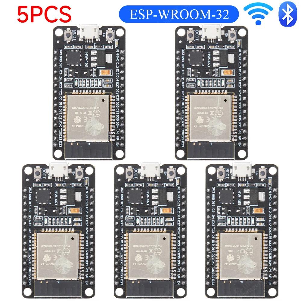 1-10PCS ESP32 WROOM-32 Development Board TYPE-C CH340C/ CP2102 Micro Modules WiFi+BT Ultra-Low Power Dual Core Wireless Modules