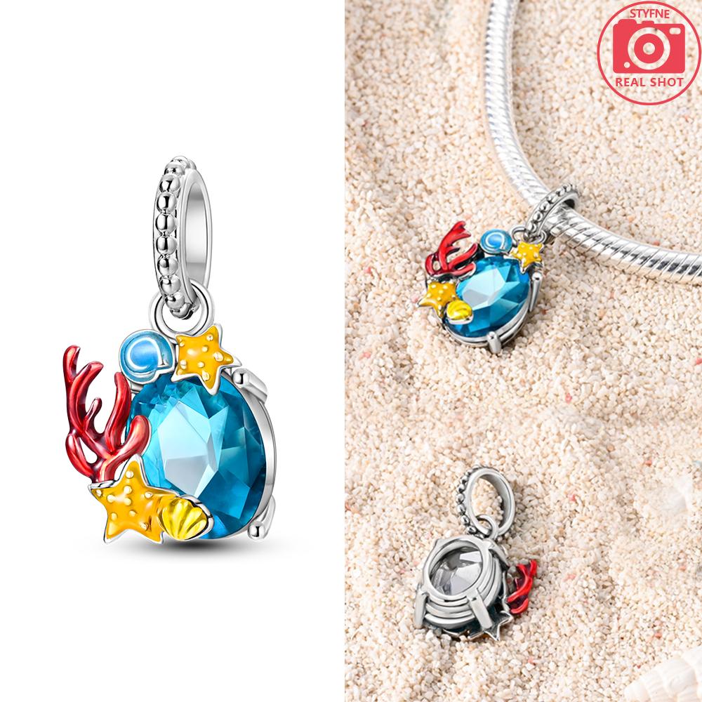 Authentic Murano Blue Turtle Pink Glass Bead Charms Compatible With Bracelets Charm Bead Charms Copper Jewellery Making Diy Anniversary Gift