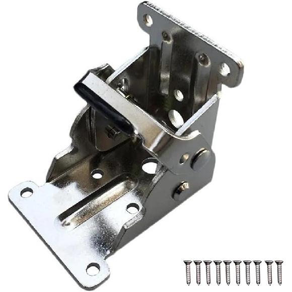 90 Degree Self-Locking Folding Hinge Table Legs Chair Extension Folding Table Leg Hinge Furniture Hardware Foot Fixing Parts(Black)