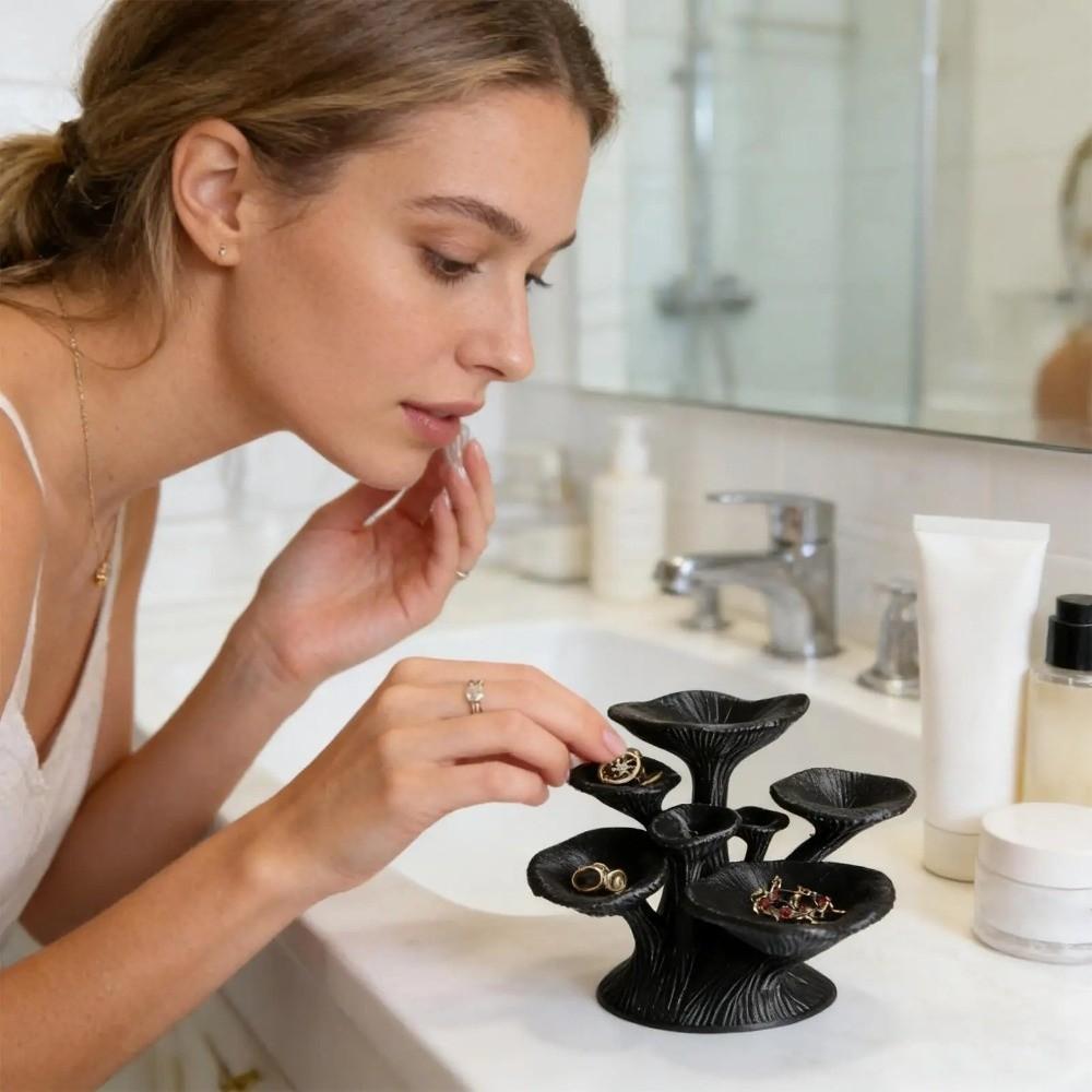 Multi-Layer Mushroom Jewelry Stand 3D Printed Ring Display Stand Jewelry Storage Tower  Bracelet