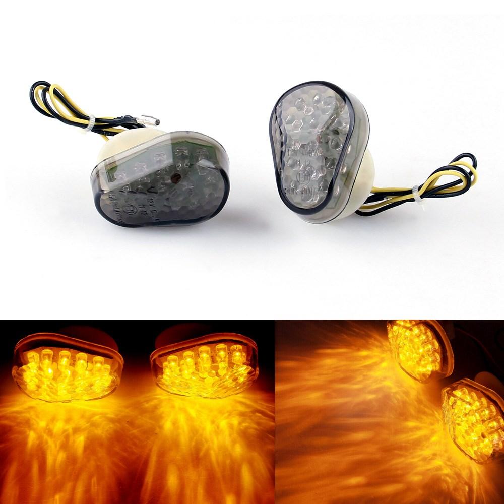 

LED Turn Signals For Kawasaki ZX6R 98-2013 ZX10R 04-2013 ZX 7R 9R 12R ZZR600 S Smoke