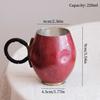 Pure Copper Coffee Mug ,Handcrafted Retro Engraving Hammer Texture 260 ml Beer Moscow Mule Tumbler Water Cup,Tea Water Tableware