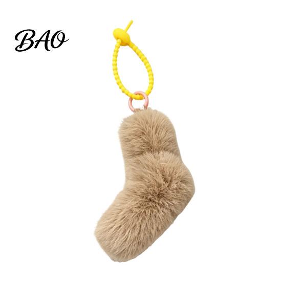 Decorative Knot Charm Plush Twist Bag Charm, Fuzzy Keychain Pendant, Backpacks Keyring Accessories Hanging Decoration for Backpacks, Handbags, Purse,