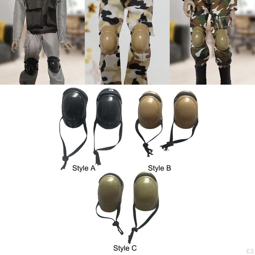 2 kusy nákoleníky pro panenky v měřítku 1/6, ručně vyráběné oblečení, stylový kostým na postavu pro 12 palců