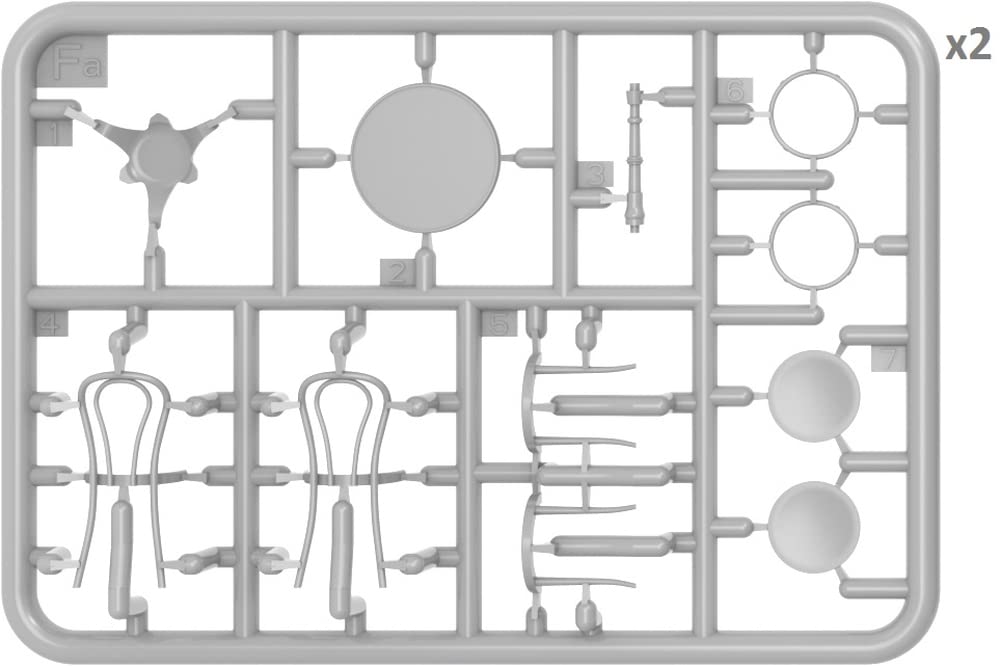 MiniArt Scale Table with Chairs and Pottery Plastic Model MA35569 1/35 Café