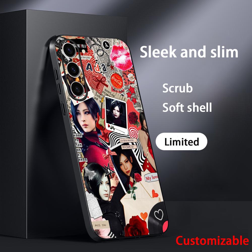 Hot Game Ada Wong Leon Poster Phone Case For Samsung Galaxy S26 S25 S24 S23 S22 S21 Plus Ultra Note20 Soft Black