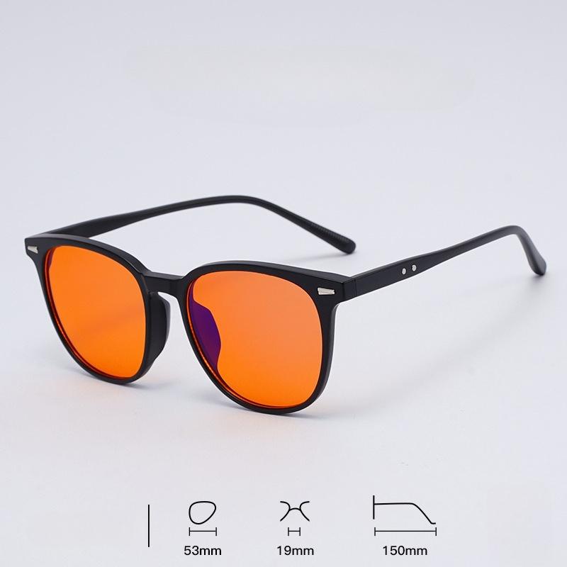 2026 New Fashion Square Frame Blue Light Blocking Sleep-Aid Glasses TR90 Frame Gaming AR Anti-Reflective Coating Goggles