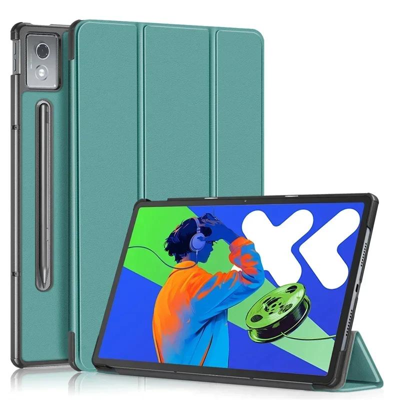 Custodia per Lenovo Idea Tab Pro da 12,7 pollici, pieghevole a tre ante, magnetica, in pelle, con supporto, Cover rigida Smart per Lenovo Idea Tab Pro 2025 Tb373fu
