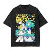 Rare Sailors Moon Summer Fashion Washed Black Cotton Pure Cotton Roundneck Shortsleeved Tshirt For Unisex
