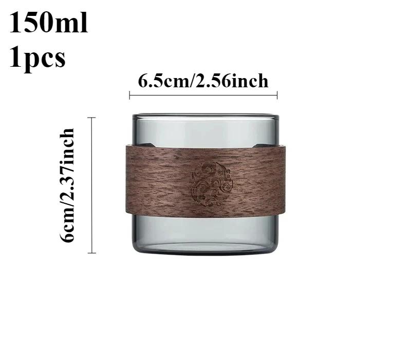 

1/2/4/6 шт. Чайная чашка из стекла, легкая, роскошная, высокого класса, термостойкая и не ожоговая, домашняя, гостиная, чайная чашка Master Cup в китайском стиле 150ml