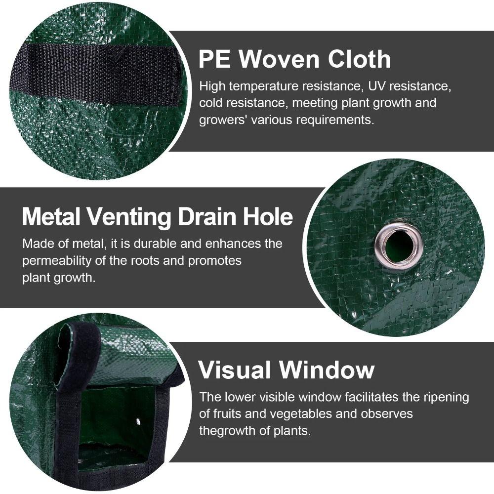 With Handles Growing Bag PE Planting Nursery Pot Flower Plant Pot Vegetable Tomato Potato Flower