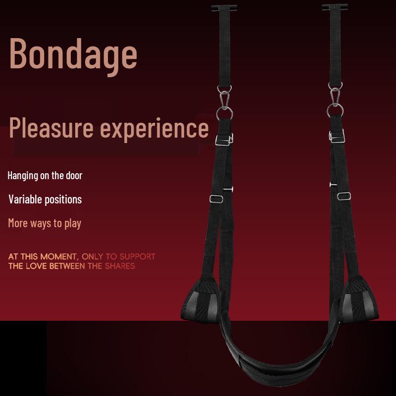 Bondage Door Restraint Strap and Handcuffs Set